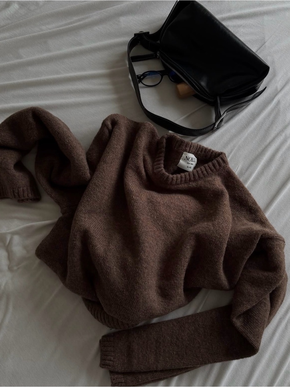 Brown Crewneck Women's Sweater